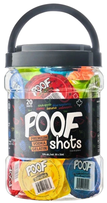 POOF SHOTS VARIETY MIX PACK VODKA 35ML 20PK @ Saskatoon [1050466]