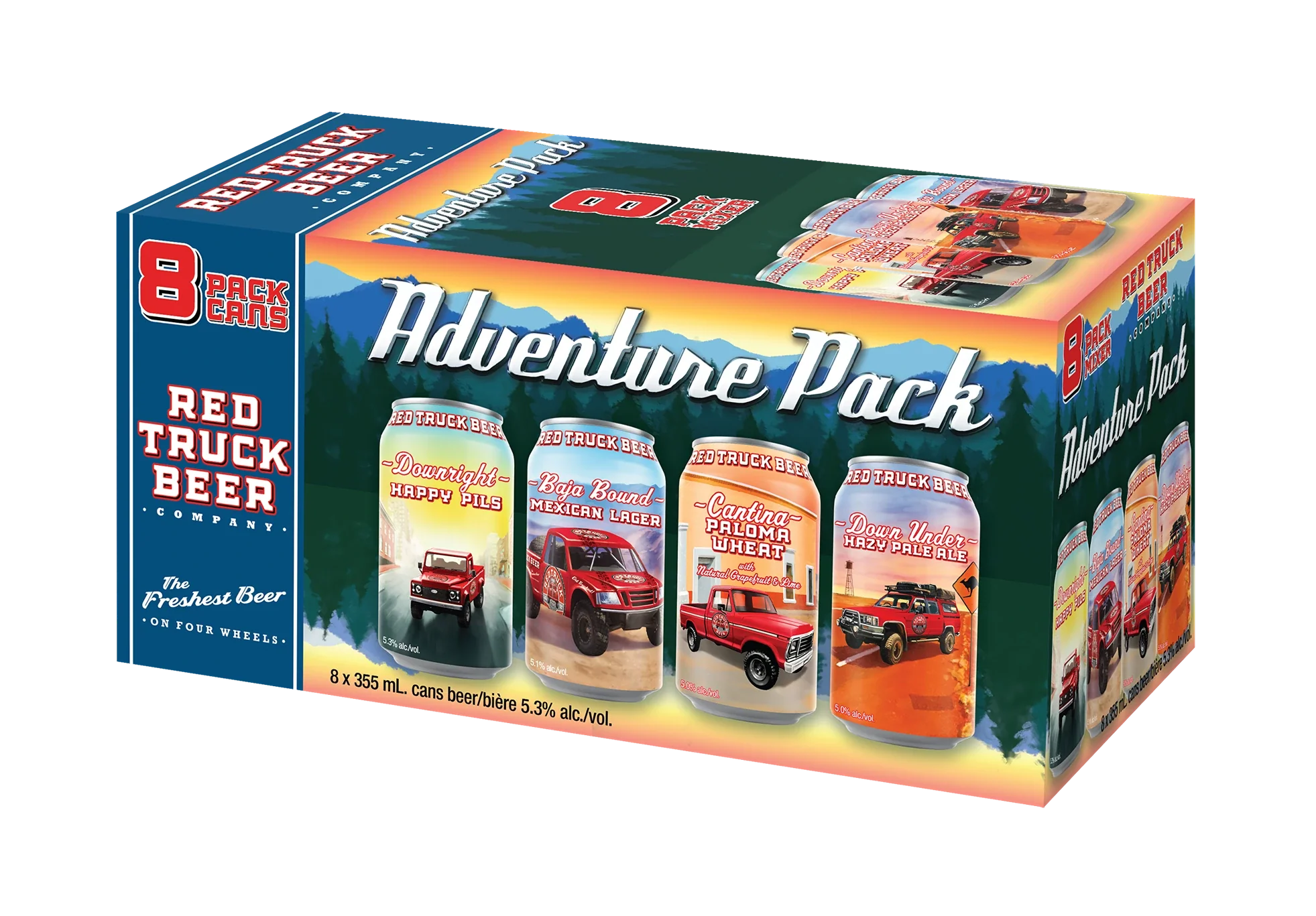 RED TRUCK ADVENTURE PACK MIXER 355ML 8PK CAN @ MacTaggart [1009598]