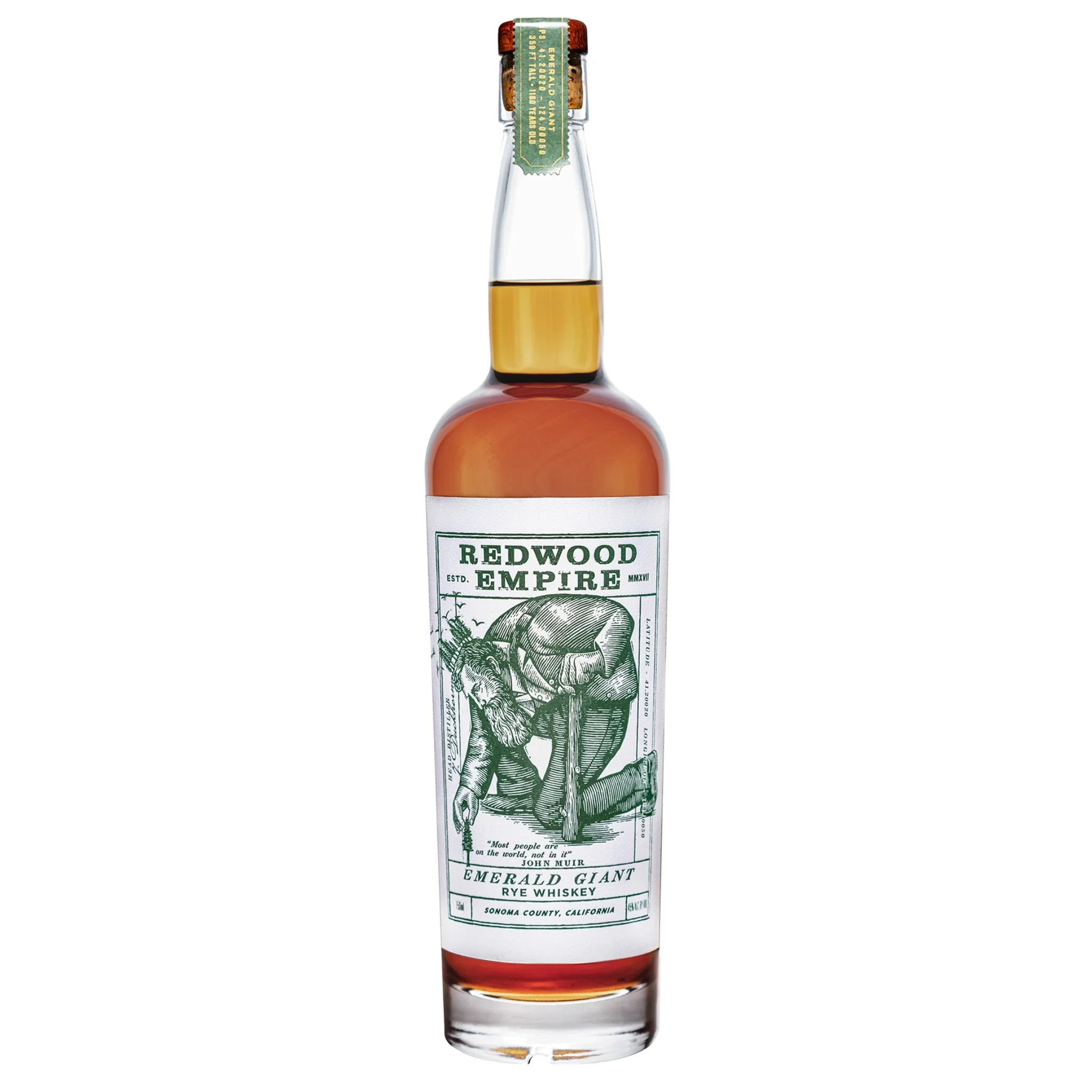 REDWOOD EMPIRE EMERALD GIANT RYE WHISKEY 750ML @ Deerfoot Meadows [1033301]