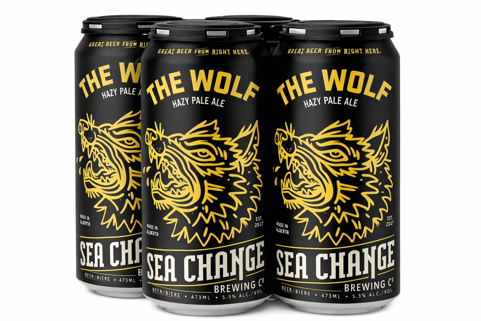 SEA CHANGE THE WOLF HAZY PALE ALE 473ML 4PK CAN @ MacTaggart [1023743]