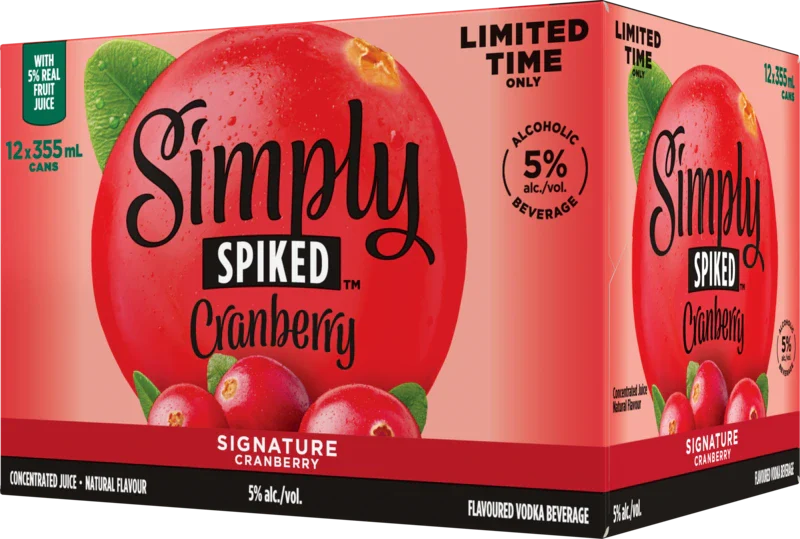 SIMPLY SPIKED SIGNATURE CRANBERRY 355ML 12PK CAN @ MacTaggart [1053574]