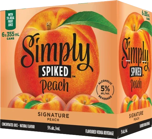 SIMPLY SPIKED SIGNATURE PEACH 355ML 6PK CAN @ Saskatoon [1051030]
