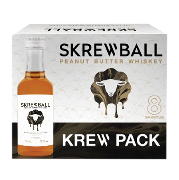SKREWBALL KREWPACK PEANUT BUTTER WHISKEY 50ML 8PK @ Deerfoot Meadows [1055412]
