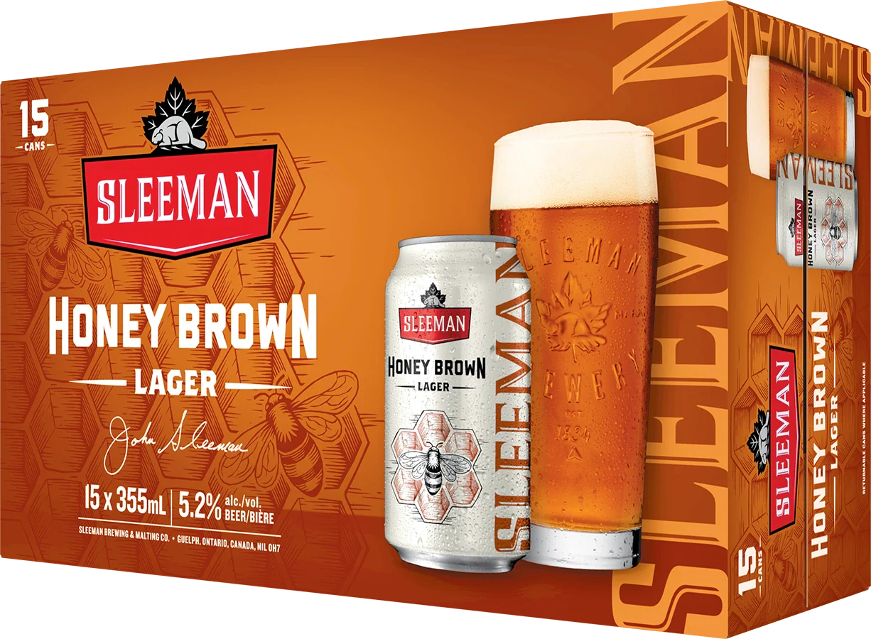 SLEEMAN HONEY BROWN LAGER 355ML 15PK CAN @ Deerfoot Meadows [1025542]