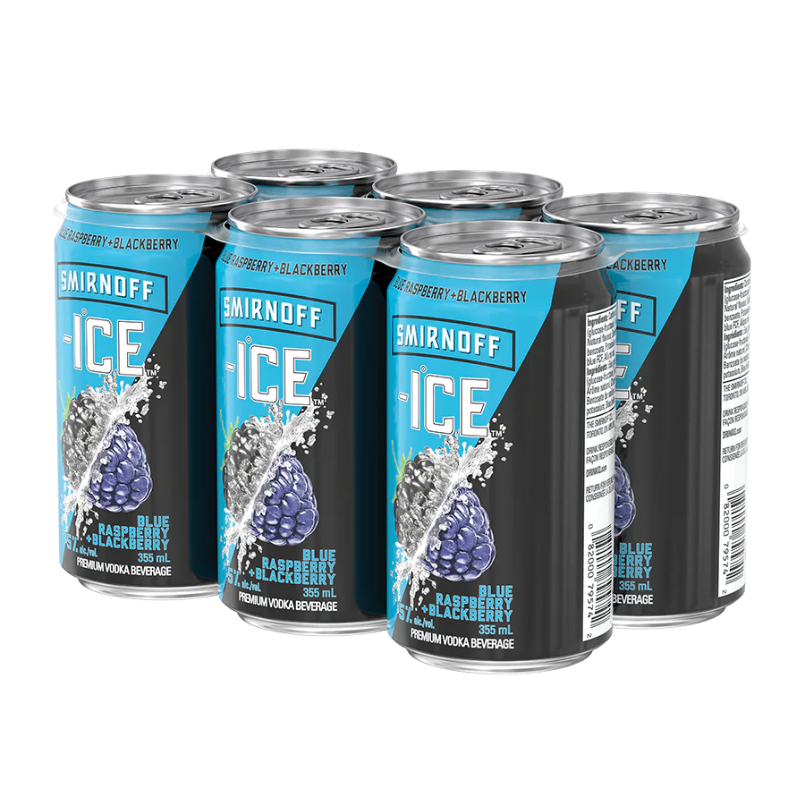 SMIRNOFF ICE BLUE RASPBERRY & BLACKBERRY 355ML 6PK CAN @ Deerfoot Meadows [1030085]