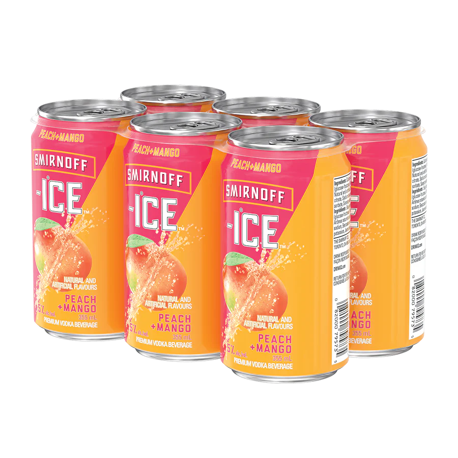 SMIRNOFF ICE PEACH & MANGO 355ML 6PK CAN @ MacTaggart [1030086]