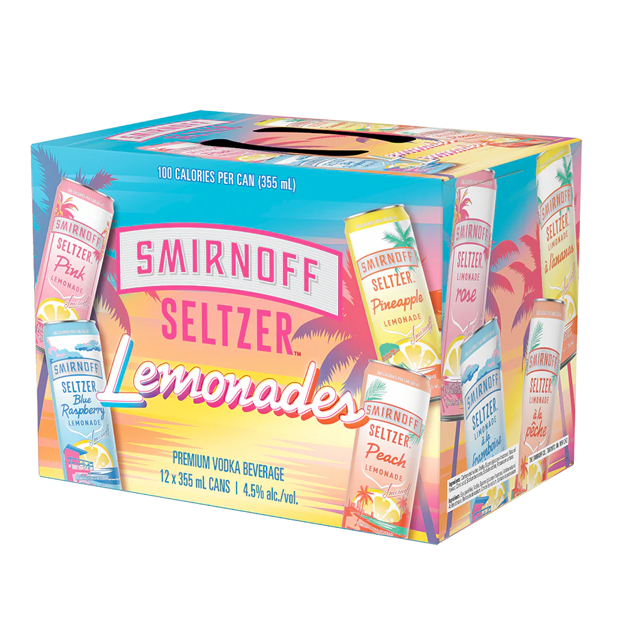 SMIRNOFF LEMONADE SELTZER MIXER 355ML 12PK CAN @ MacTaggart [1038451]