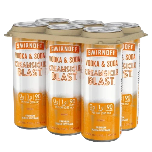 SMIRNOFF VODKA & SODA CREAMSICLE BLAST 355ML 6PK CAN @ MacTaggart [1051038]