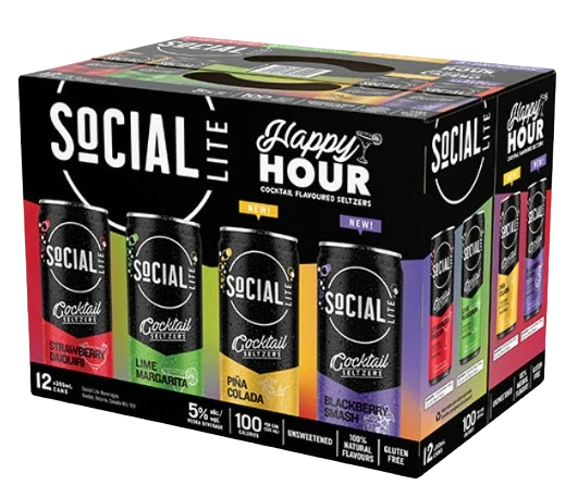 SOCIAL LITE COCKTAIL SELTZER MIXER 355ML 12PK CAN @ MacTaggart [1051963]