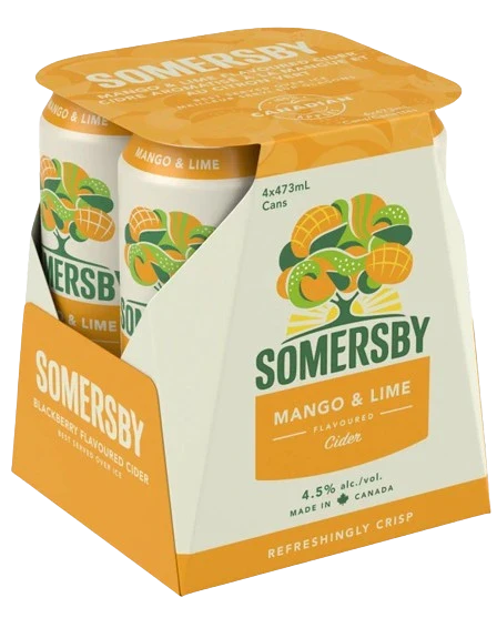 SOMERSBY MANGO LIME CIDER 473ML 4PK CAN @ MacTaggart [1025278]