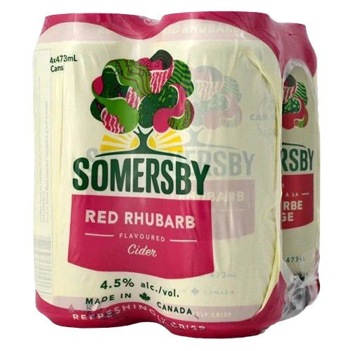 SOMERSBY RED RHUBARB CIDER 473ML 4PK CAN @ MacTaggart [1003086]