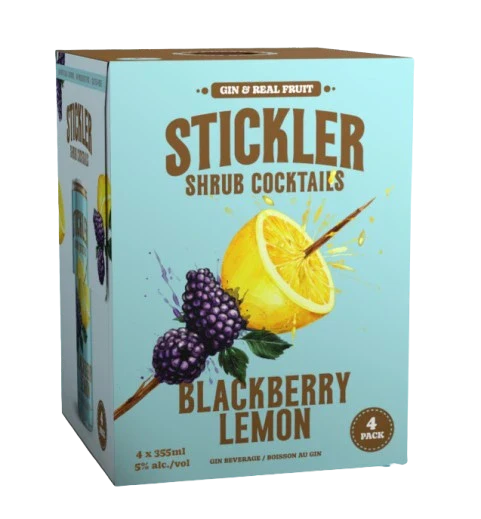 STICKLER BLACKBERRY LEMON 355ML 4PK CAN @ Deerfoot Meadows [1054411]