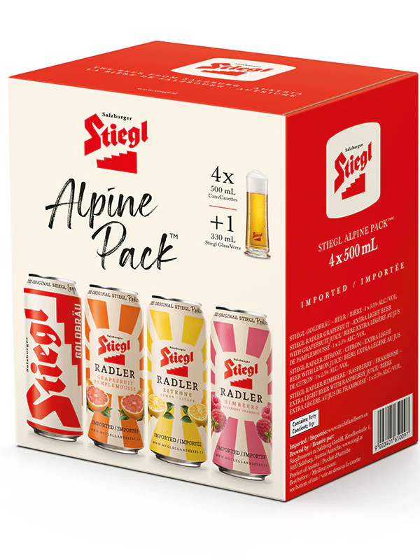 STIEGL ALPINE MIXED 500ML 4PK CAN @ MacTaggart [1002319]