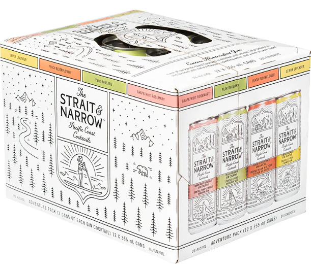 STRAIT & NARROW ADVENTURE GIN MIXED 355ML 12PK CAN @ Deerfoot Meadows [1048196]