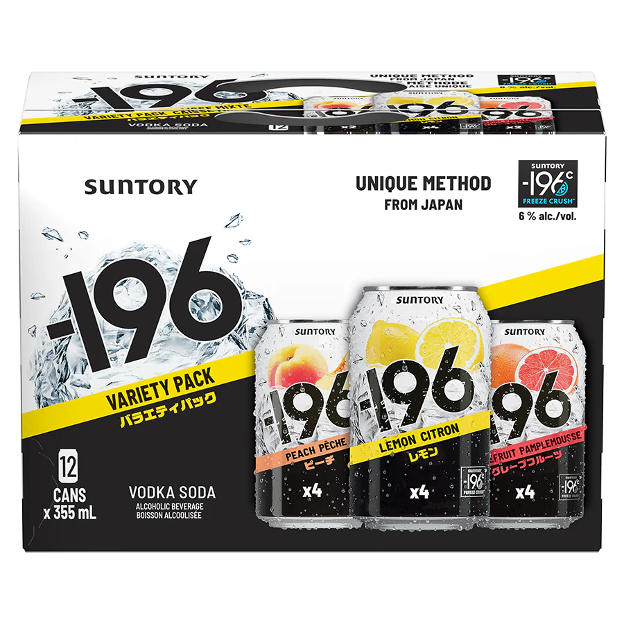 SUNTORY -196 VODKA SODA VARIETY PACK 355ML 12PK CAN @ MacTaggart [1071502]