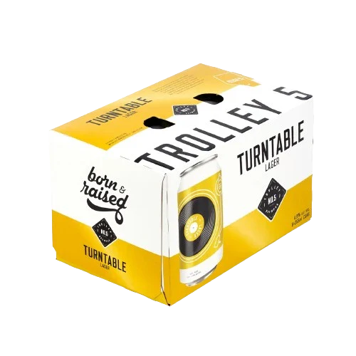 TROLLEY 5 TURNTABLE LAGER 355ML 6PK CAN @ MacTaggart [1007588]