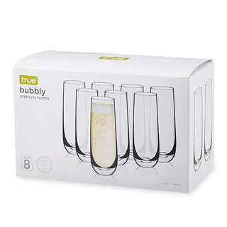 TRUE BUBBLY CHAMPAGNE FLUTES 8PK @ Southgate [1061124]