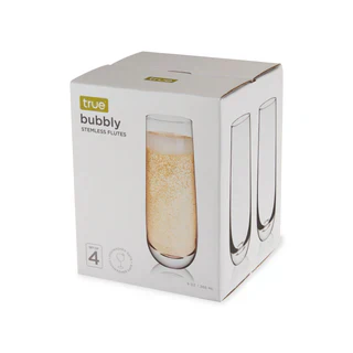 TRUE BUBBLY STEMLESS FLUTES 4PK @ Windermere [1061123]