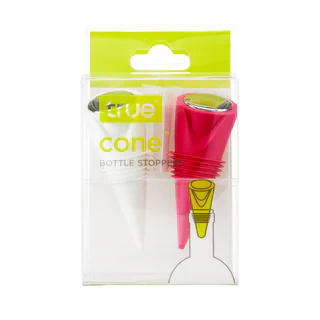 TRUE CONE BOTTLE STOPPER SILICONE 2PK ASSORTED @ Deerfoot Meadows [1061118]