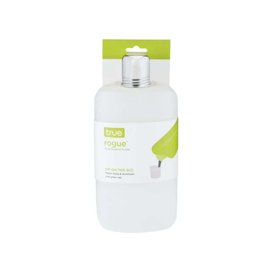 TRUE ROGUE PLASTIC FLASK WHITE 16OZ @ Saskatoon [1061084]