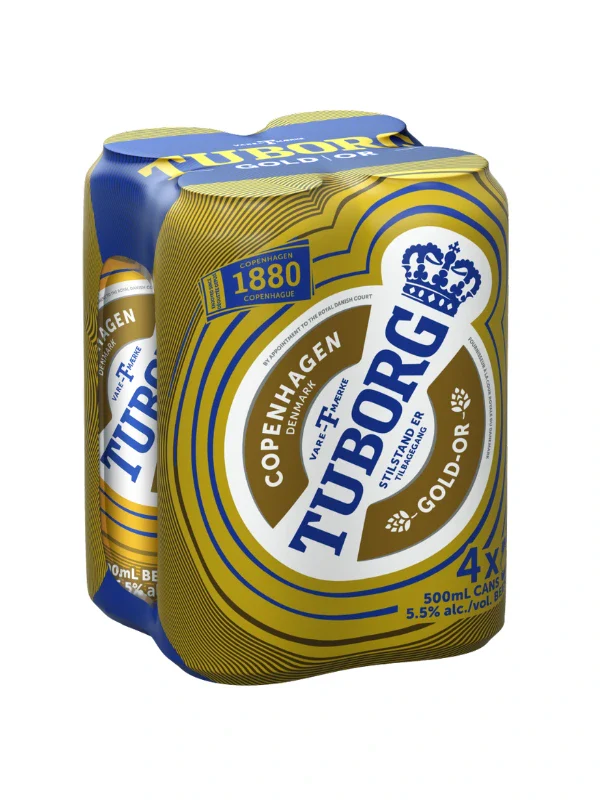TUBORG GOLD 500ML 4PK CAN @ Deerfoot Meadows [1004910]