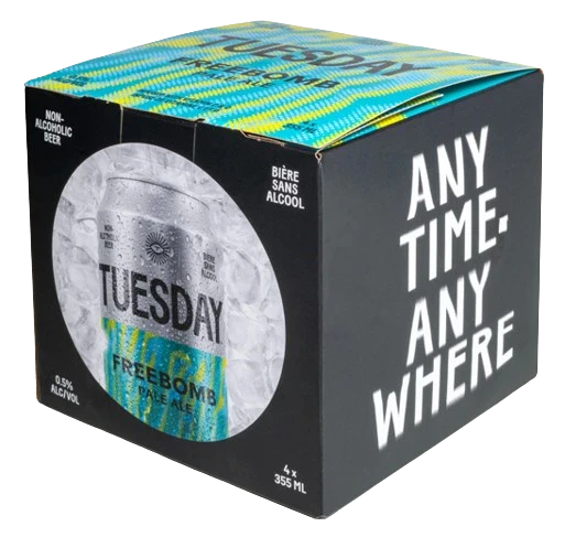 TUESDAY FREEBOMB NON ALC PALE ALE 355ML 4PK CAN @ MacTaggart [1049097]