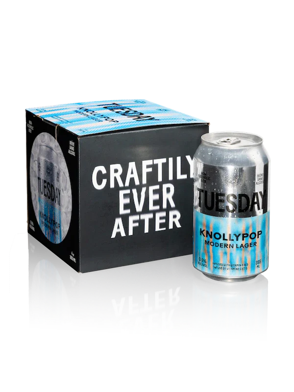 TUESDAY KNOLLYPOP NON ALC MODERN LAGER 355ML 4PK CAN @ Saskatoon [1056159]