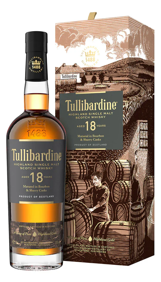 TULLIBARDINE 18YR HIGHLAND SINGLE MALT SCOTCH WHISKY 750ML @ Deerfoot Meadows [1055232]