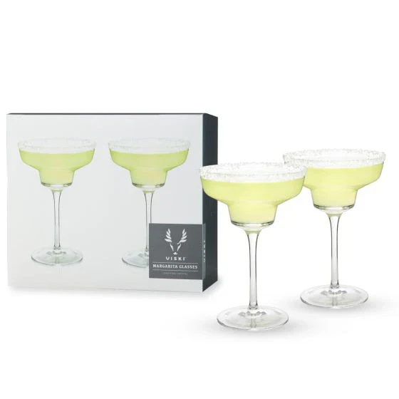 VISKI ANGLED CRYSTAL MARGARITA GLASSES @ Saskatoon [1009708]