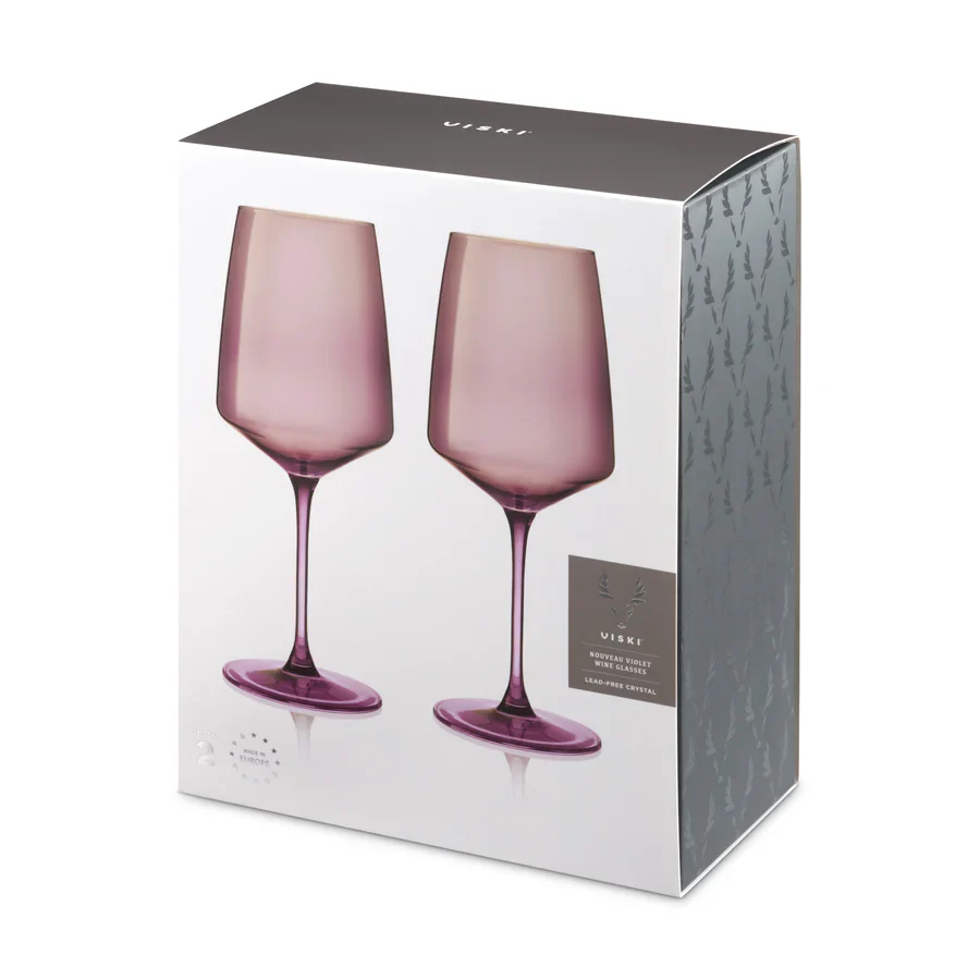 VISKI NOUVEAU VIOLET WINE GLASSES 2PK @ Red Deer [1061272]