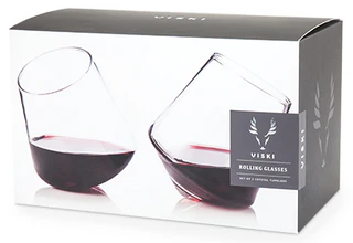 VISKI ROLLING CRYSTAL WINE GLASSES @ Saskatoon [1004572]