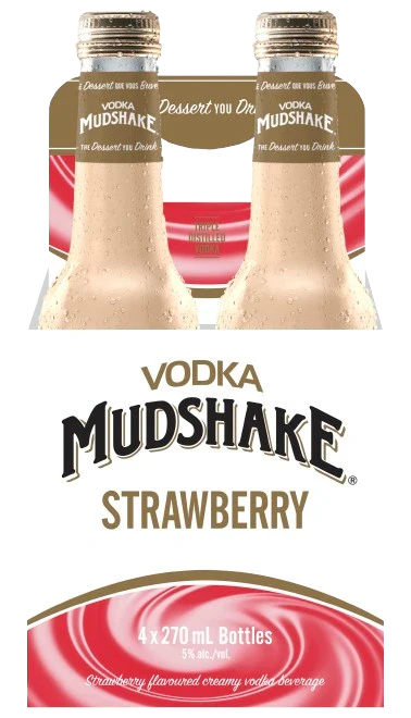 VODKA MUDSHAKE STRAWBERRY 275ML 4PK BT @ Saskatoon [1014107]