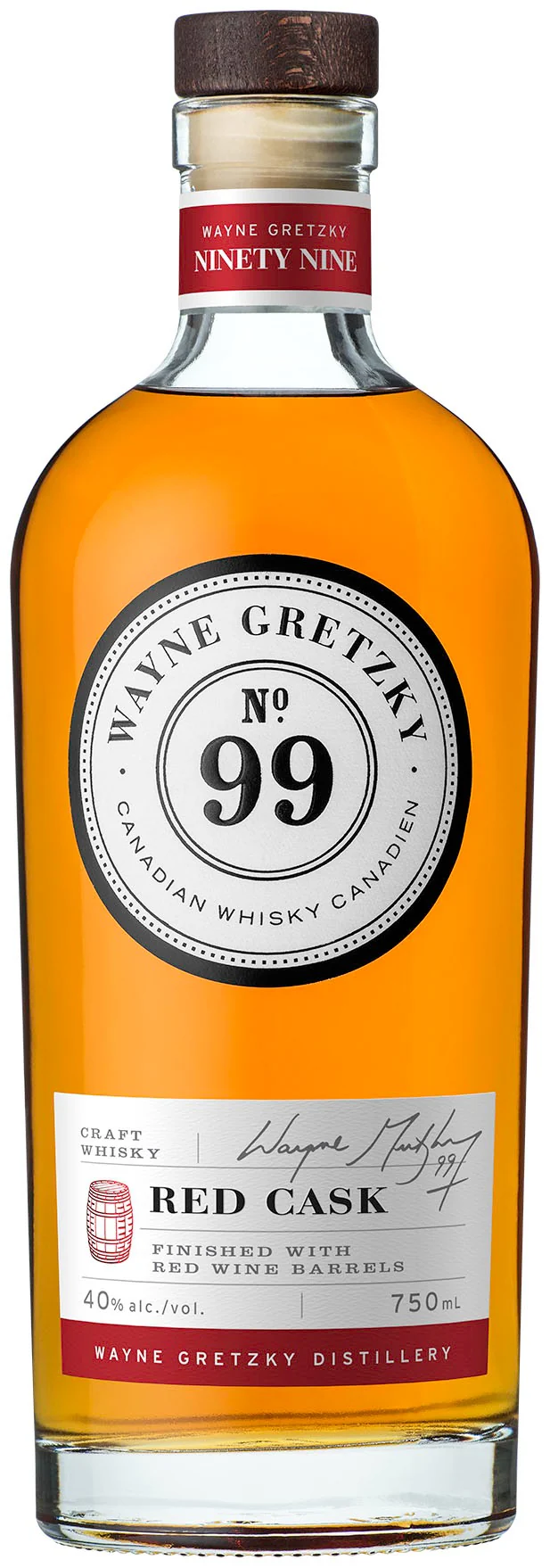 WAYNE GRETZKY NO 99 RED CASK WHISKY 750ML @ Deerfoot Meadows [1002885]