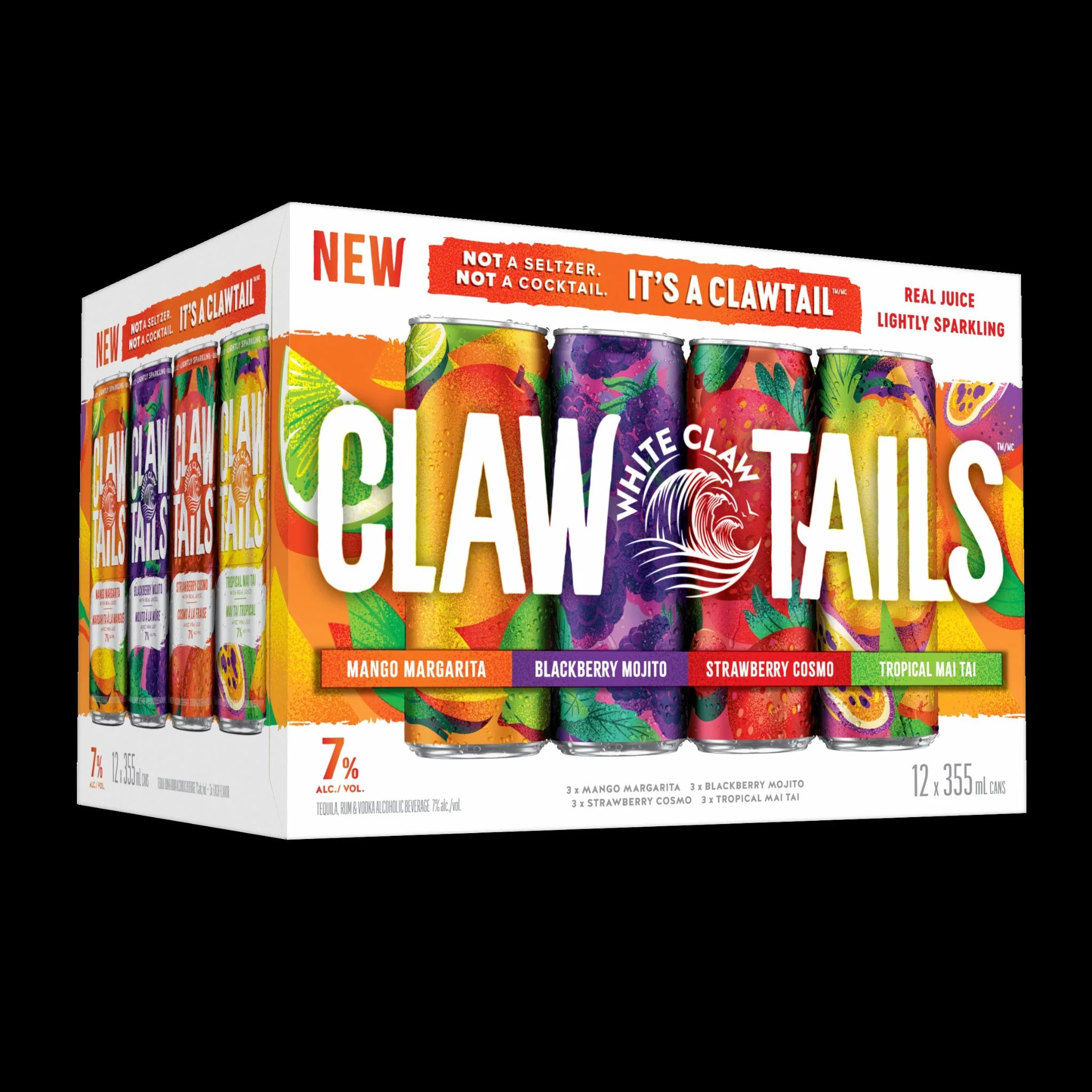 WHITE CLAW CLAWTAILS VARIETY PACK 355ML 12PK CAN @ MacTaggart [1071779]