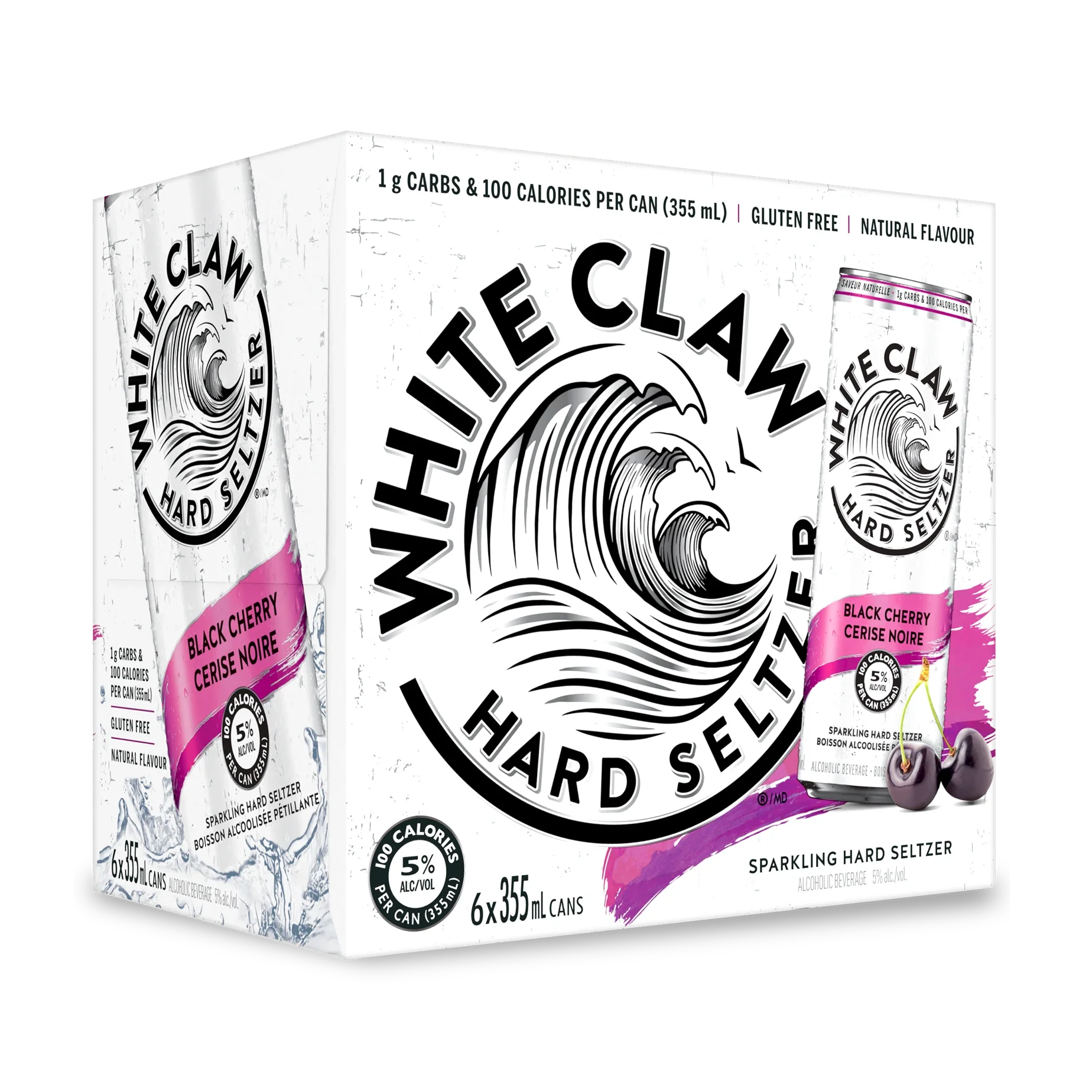 WHITE CLAW HARD SELTZER BLACK CHERRY 355ML 6PK CAN @ Deerfoot Meadows [1022897]