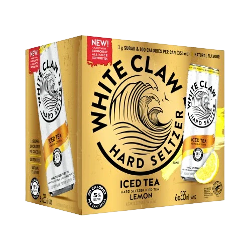 WHITE CLAW HARD SELTZER ICED TEA LEMON 355ML 6PK CAN @ MacTaggart [1038924]
