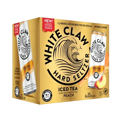 WHITE CLAW HARD SELTZER ICED TEA PEACH 355ML 6PK CAN @ MacTaggart [1038926]