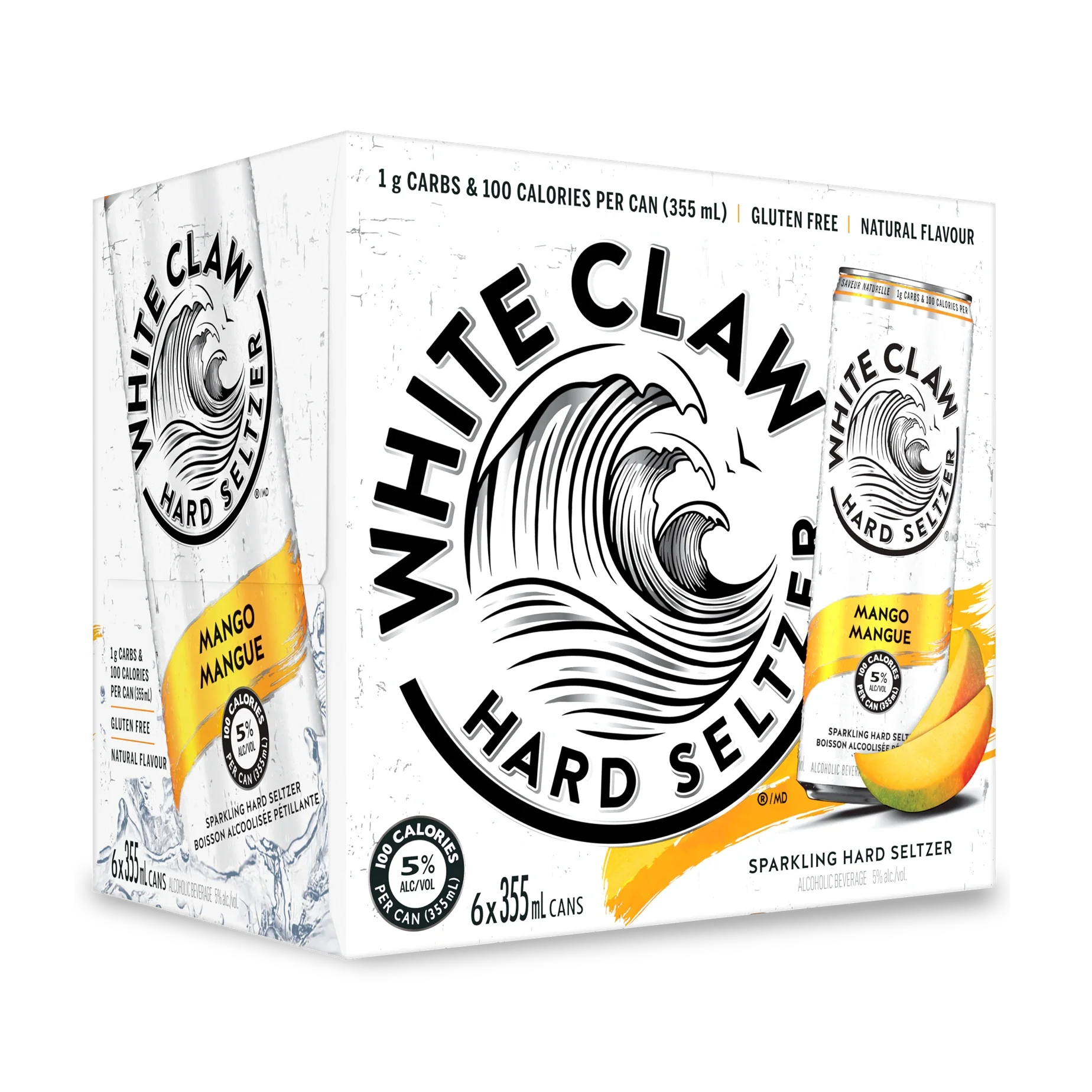 WHITE CLAW HARD SELTZER MANGO 355ML 6PK CAN @ Saskatoon [1022896]