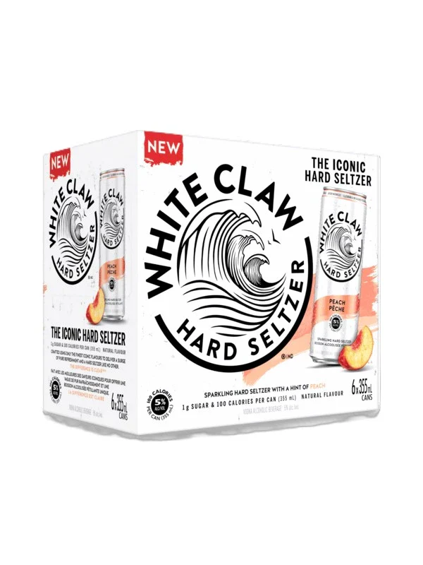 WHITE CLAW HARD SELTZER PEACH 355ML 6PK CAN @ Saskatoon [1056104]