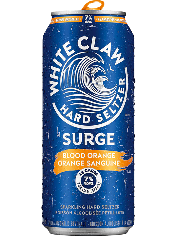WHITE CLAW HARD SELTZER SURGE BLOOD ORANGE 473ML CAN @ Deerfoot Meadows [1045530]