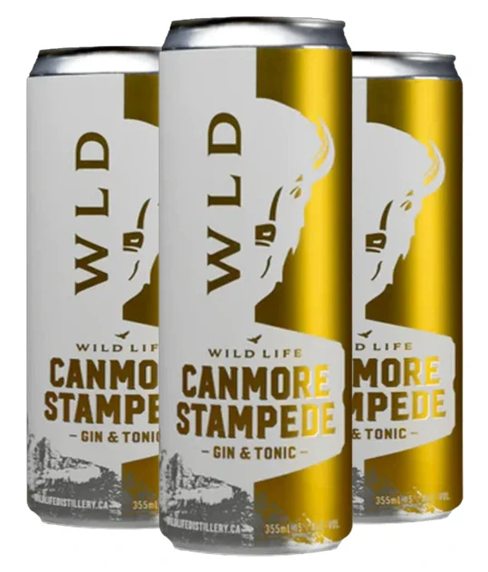 WILD LIFE CANMORE STAMPEDE GIN & TONIC 355ML 4PK CAN @ MacTaggart [1041364]