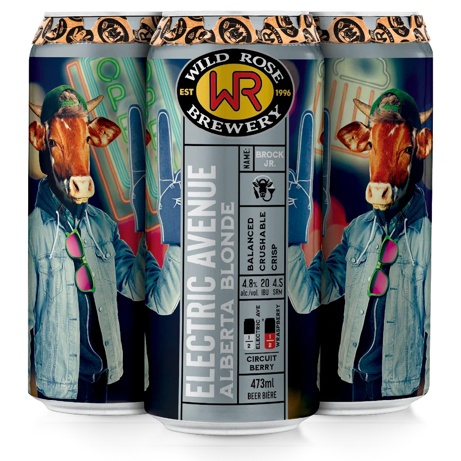 WILD ROSE ELECTRIC AVE BLONDE ALE 473ML 4PK CAN @ MacTaggart [1007449]