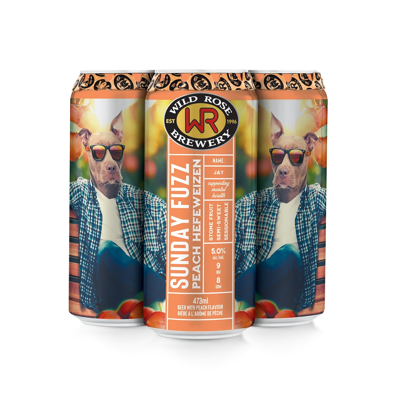 WILD ROSE PEACH HEFEWEIZEN 473ML 4PK CAN @ Deerfoot Meadows [1032646]