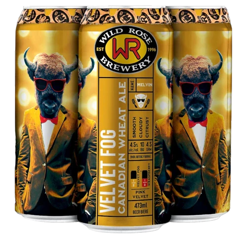 WILD ROSE VELVET FOG CANADIAN WHEAT ALE 473ML 4PK CAN @ MacTaggart [1007454]