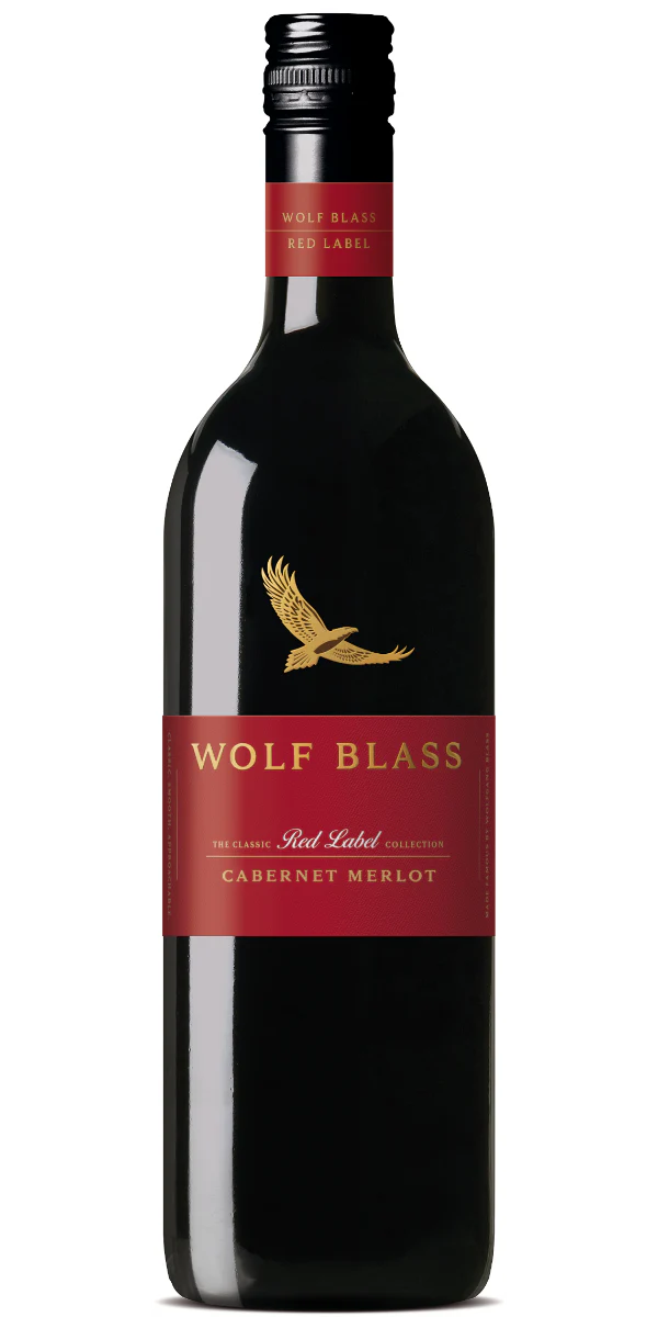 WOLF BLASS RED LABEL CABERNET MERLOT 750ML @ Deerfoot Meadows [1000864]