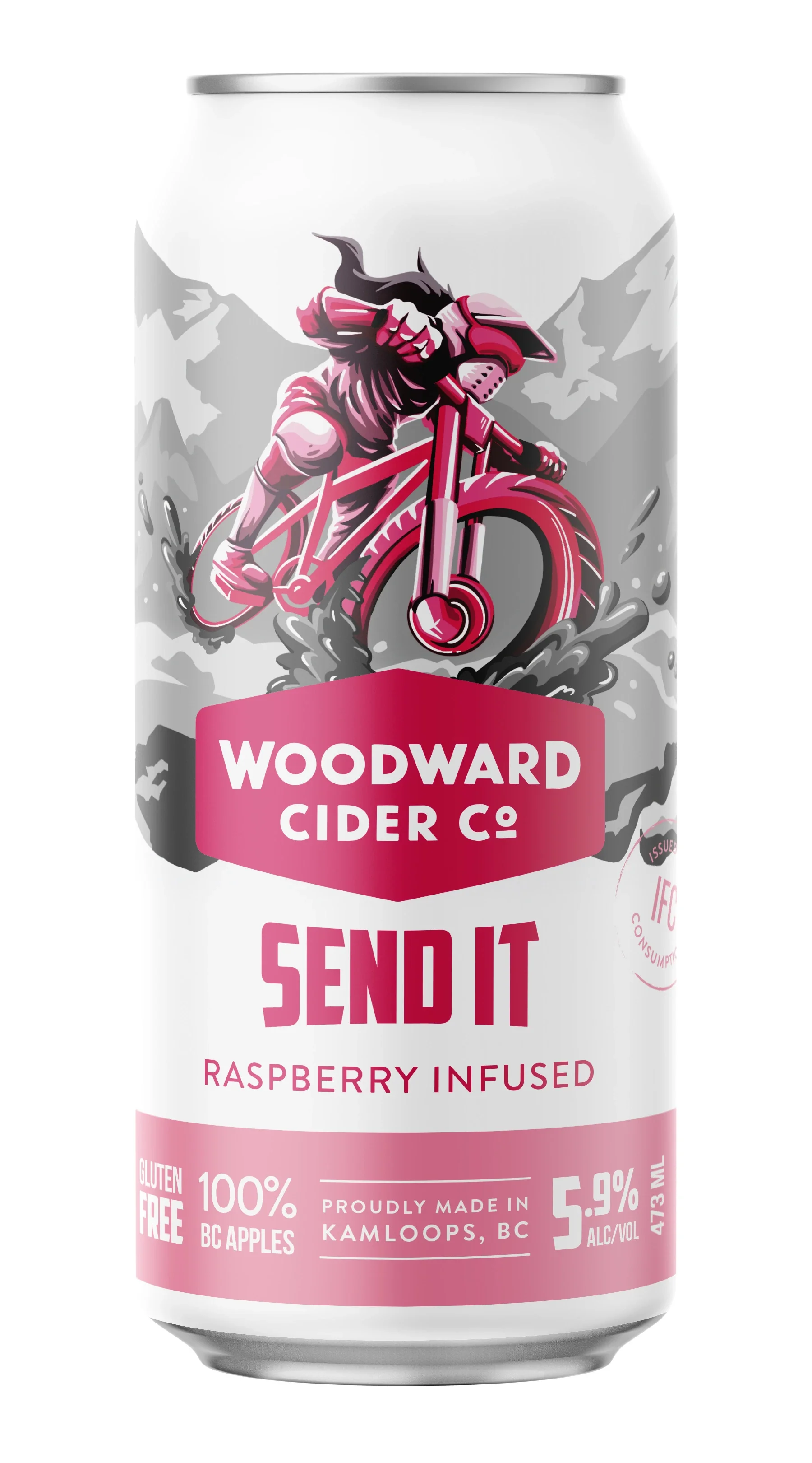 WOODWARD SEND IT RASPBERRY CIDER 473ML CAN @ MacTaggart [1048318]